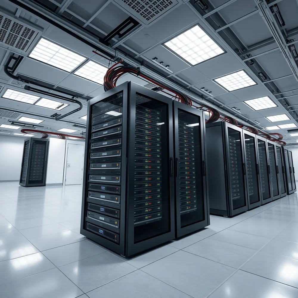 Enterprise data center servers supporting managed IT services for businesses in North Texas